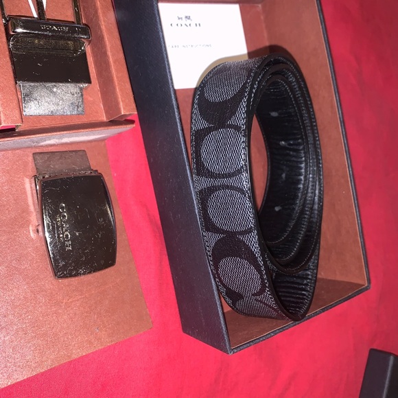 Black reversible coach belt - Picture 1 of 2